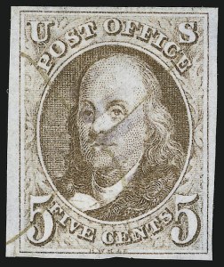 Sale 905, Lot 1173, 1847 Issue, 5c Red Brown (1) Sale 905, Lot 1173, 1847 Issue