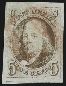 Sale 905, Lot 1178, 1847 Issue, 5c Red Brown (1) Sale 905, Lot 1178, 1847 Issue