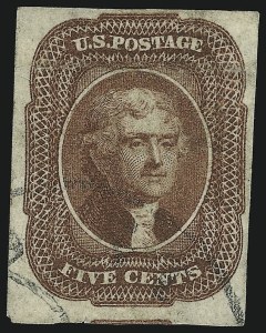 Sale 905, Lot 1292, 1851-56 Issue, 5c Red Brown (12) Sale 905, Lot 1292, 1851-56 Issue