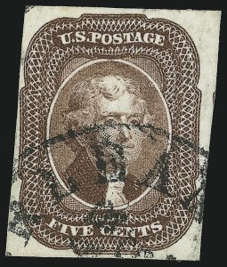 Sale 905, Lot 1295, 1851-56 Issue, 5c Red Brown (12) Sale 905, Lot 1295, 1851-56 Issue