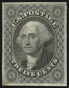 Sale 905, Lot 1325, 1851-56 Issue, 12c Black (17) Sale 905, Lot 1325, 1851-56 Issue