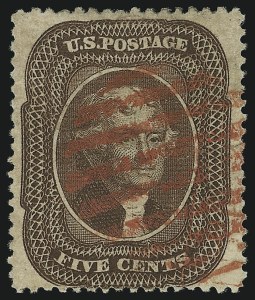 Sale 905, Lot 1381, 1857-60 Issue, 5c Brown, Ty. II (30A) Sale 905, Lot 1381, 1857-60 Issue