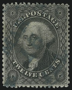 Sale 905, Lot 1401, 1857-60 Issue, 12c Black (36) Sale 905, Lot 1401, 1857-60 Issue