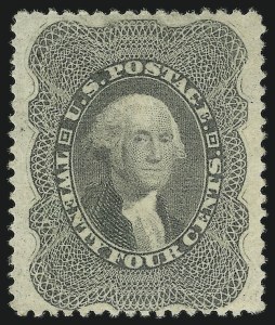 Sale 905, Lot 1408, 1857-60 Issue, 24c Gray Lilac (37) Sale 905, Lot 1408, 1857-60 Issue