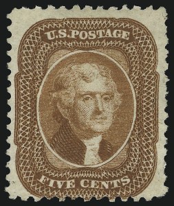 Sale 905, Lot 1426, 1875 Reprint of 1857-60 Issue, 5c Orange Brown, Reprint (42) Sale 905, Lot 1426, 1875 Reprint of 1857-60 Issue