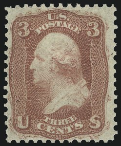 Sale 905, Lot 1432, 1861-66 Issue, 3c Brown Rose, First Design (56) Sale 905, Lot 1432, 1861-66 Issue