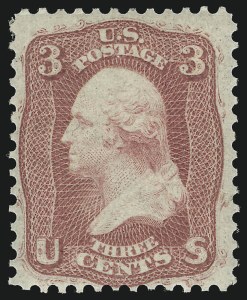 Sale 905, Lot 1434, 1861-66 Issue, 3c Brown Rose, First Design (56) Sale 905, Lot 1434, 1861-66 Issue