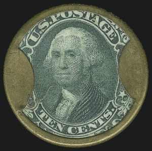 Sale 905, Lot 1514, 1861-66 Issue, Brown's Bronchial Troches, 10c Green (EP34) Sale 905, Lot 1514, 1861-66 Issue