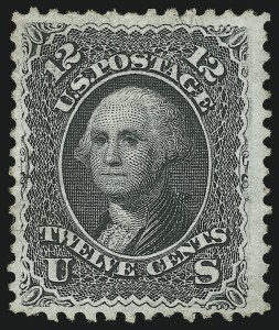 Sale 905, Lot 1547, 1867-68 Grilled Issue, 12c Black, E. Grill (90) Sale 905, Lot 1547, 1867-68 Grilled Issue