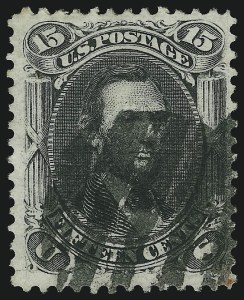 Sale 905, Lot 1555, 1867-68 Grilled Issue, 15c Black, E. Grill (91) Sale 905, Lot 1555, 1867-68 Grilled Issue