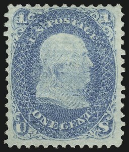 Sale 905, Lot 1556, 1867-68 Grilled Issue, 1c Blue, F. Grill (92) Sale 905, Lot 1556, 1867-68 Grilled Issue
