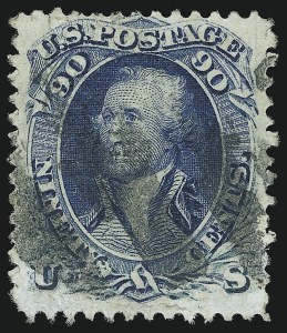 Sale 905, Lot 1581, 1867-68 Grilled Issue, 90c Blue, F. Grill (101) Sale 905, Lot 1581, 1867-68 Grilled Issue