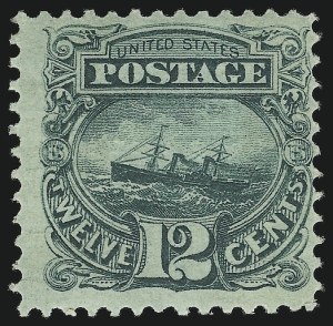 Sale 905, Lot 1633, 1869 Pictorial Issue, 12c Green (117) Sale 905, Lot 1633, 1869 Pictorial Issue