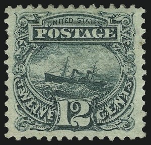 Sale 905, Lot 1637, 1869 Pictorial Issue, 12c Green (117) Sale 905, Lot 1637, 1869 Pictorial Issue