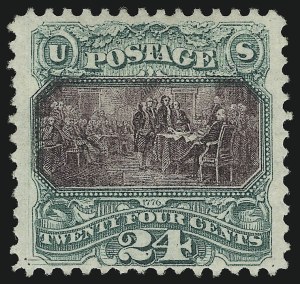 Sale 905, Lot 1667, 1869 Pictorial Issue, 24c Green & Violet (120) Sale 905, Lot 1667, 1869 Pictorial Issue