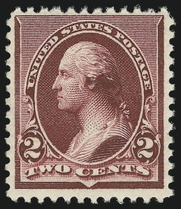 Sale 905, Lot 1949, 1890 Small Bank Note Issue (Scott 219 thru 229), 2c Lake (219D) Sale 905, Lot 1949, 1890 Small Bank Note Issue (Scott 219 thru 229)