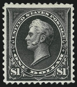 Sale 905, Lot 2167, 1894-98 Bureau Issues (Scott 264 thru 284), $1.00 Black, Ty. II (276A) Sale 905, Lot 2167, 1894-98 Bureau Issues (Scott 264 thru 284)