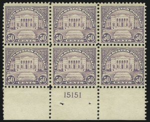 Sale 905, Lot 2763, 1922-25 Issue (Scott 551 to Later Issues), 50c Lilac (570) Sale 905, Lot 2763, 1922-25 Issue (Scott 551 to Later Issues)