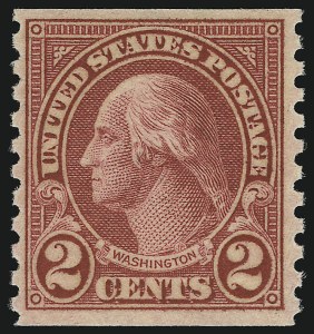 Sale 905, Lot 2801, 1922-25 Issue (Scott 551 to Later Issues), 2c Carmine, Ty. II, Coil (599A) Sale 905, Lot 2801, 1922-25 Issue (Scott 551 to Later Issues)