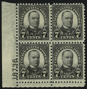 Sale 905, Lot 2818, 1922-25 Issue (Scott 551 to Later Issues), 7c Kans. Ovpt. (665) Sale 905, Lot 2818, 1922-25 Issue (Scott 551 to Later Issues)