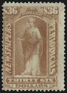 Sale 905, Lot 3435, Newspapers and Periodicals, $36.00 Brown Rose, 1875 Issue (PR30) Sale 905, Lot 3435, Newspapers and Periodicals