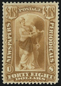 Sale 905, Lot 3488, Newspapers and Periodicals, $48.00 Yellow Brown, 1879 Issue (PR78) Sale 905, Lot 3488, Newspapers and Periodicals