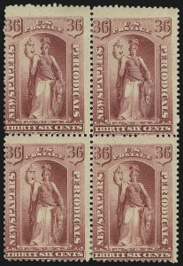 Sale 905, Lot 3500, Newspapers and Periodicals, 36c Carmine, 1885 Issue (PR84) Sale 905, Lot 3500, Newspapers and Periodicals