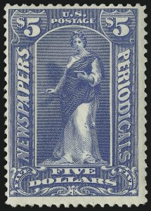 Sale 905, Lot 3531, Newspapers and Periodicals, 1c-$5.00, 1895 Issue (PR102-PR109) Sale 905, Lot 3531, Newspapers and Periodicals