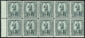 Sale 905, Lot 3761, War Savings, 25c Blue Green, Booklet Pane of Ten, Wet Printing (S2a) Sale 905, Lot 3761, War Savings