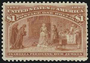 Sale 914, Lot 1009, 1893 Columbian Issue, $1.00 Columbian (241) Sale 914, Lot 1009, 1893 Columbian Issue