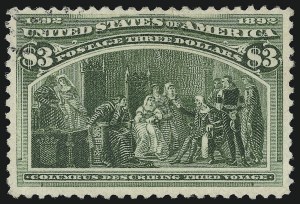 Sale 914, Lot 1030, 1893 Columbian Issue, $3.00 Columbian (243) Sale 914, Lot 1030, 1893 Columbian Issue
