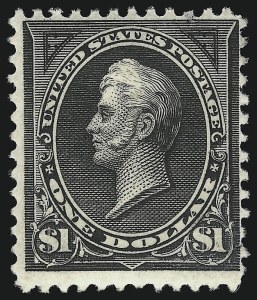 Sale 914, Lot 1089, 1894-98 Bureau Issues (Scott 246 thru 263), $1.00 Black (261) Sale 914, Lot 1089, 1894-98 Bureau Issues (Scott 246 thru 263)