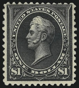 Sale 914, Lot 1091, 1894-98 Bureau Issues (Scott 246 thru 263), $1.00 Black, Ty. II (261A) Sale 914, Lot 1091, 1894-98 Bureau Issues (Scott 246 thru 263)