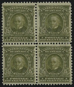 Sale 914, Lot 1245, 1902-08 Issues (Scott 300 thru 320), 15c Olive Green (309) Sale 914, Lot 1245, 1902-08 Issues (Scott 300 thru 320)