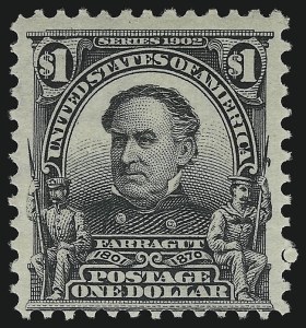 Sale 914, Lot 1262, 1902-08 Issues (Scott 300 thru 320), $1.00 Black (311) Sale 914, Lot 1262, 1902-08 Issues (Scott 300 thru 320)