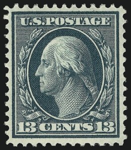 Sale 914, Lot 1333, 1908-09 Washington-Franklin Issues (Scott 331 thru 356), 13c Blue Green (339) Sale 914, Lot 1333, 1908-09 Washington-Franklin Issues (Scott 331 thru 356)