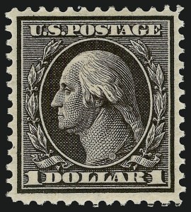 Sale 914, Lot 1344, 1908-09 Washington-Franklin Issues (Scott 331 thru 356), $1.00 Violet Brown (342) Sale 914, Lot 1344, 1908-09 Washington-Franklin Issues (Scott 331 thru 356)