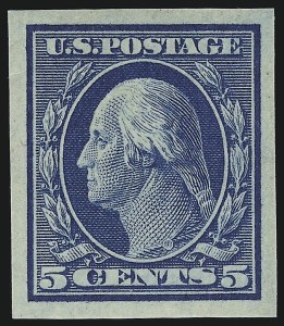 Sale 914, Lot 1349, 1908-09 Washington-Franklin Issues (Scott 331 thru 356), 1c-5c 1908-09 Issue, Imperforate (343-347) Sale 914, Lot 1349, 1908-09 Washington-Franklin Issues (Scott 331 thru 356)