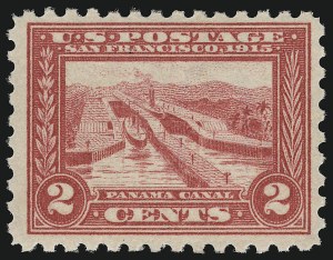 Sale 914, Lot 1499, 1913-15 Panama-Pacific Issue (Scott 397 thru 404), 2c Panama-Pacific, Perf 10 (402) Sale 914, Lot 1499, 1913-15 Panama-Pacific Issue (Scott 397 thru 404)
