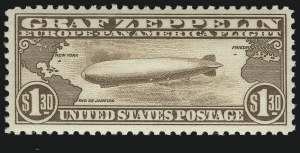 Sale 914, Lot 1977, Air Post, $1.30 Graf Zeppelin (C14) Sale 914, Lot 1977, Air Post