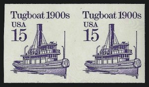 Sale 914, Lot 2474, Modern Coils, 15c Tugboat, Coil, Imperforate (2260c) Sale 914, Lot 2474, Modern Coils