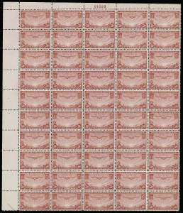Sale 914, Lot 2623, Sheets and Large Multiples, 20c-50c Trans-Pacific (C20-C22) Sale 914, Lot 2623, Sheets and Large Multiples