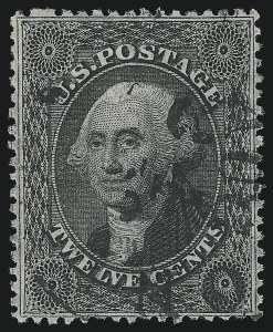 Sale 914, Lot 269, 1857-60 Issue, 12c Black (36) Sale 914, Lot 269, 1857-60 Issue