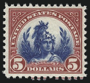 Sale 914, Lot 2762, Group by Issue, $1.00-$5.00 1922 Issue (571-573a) Sale 914, Lot 2762, Group by Issue