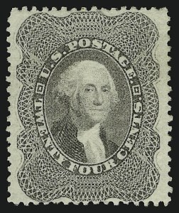 Sale 914, Lot 280, 1857-60 Issue, 24c Gray Lilac (37) Sale 914, Lot 280, 1857-60 Issue