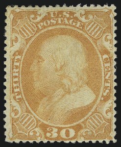 Sale 914, Lot 290, 1857-60 Issue, 30c Orange (38) Sale 914, Lot 290, 1857-60 Issue