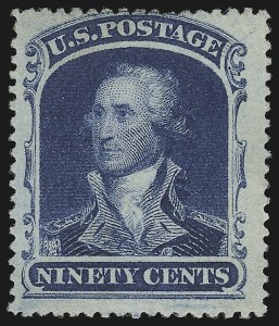Sale 914, Lot 300, 1857-60 Issue, 90c Blue (39) Sale 914, Lot 300, 1857-60 Issue