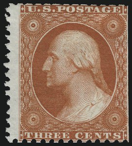 Sale 914, Lot 312, 1875 Reprint of 1857-60 Issue, 3c Scarlet, Reprint (41) Sale 914, Lot 312, 1875 Reprint of 1857-60 Issue