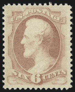 Sale 914, Lot 779, 1870-88 Bank Note Issues (Scott 178 thru 191), 6c Pink (186) Sale 914, Lot 779, 1870-88 Bank Note Issues (Scott 178 thru 191)