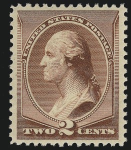 Sale 914, Lot 859, 1870-88 Bank Note Issues (Scott 205 thru 218), 2c Red Brown (210) Sale 914, Lot 859, 1870-88 Bank Note Issues (Scott 205 thru 218)